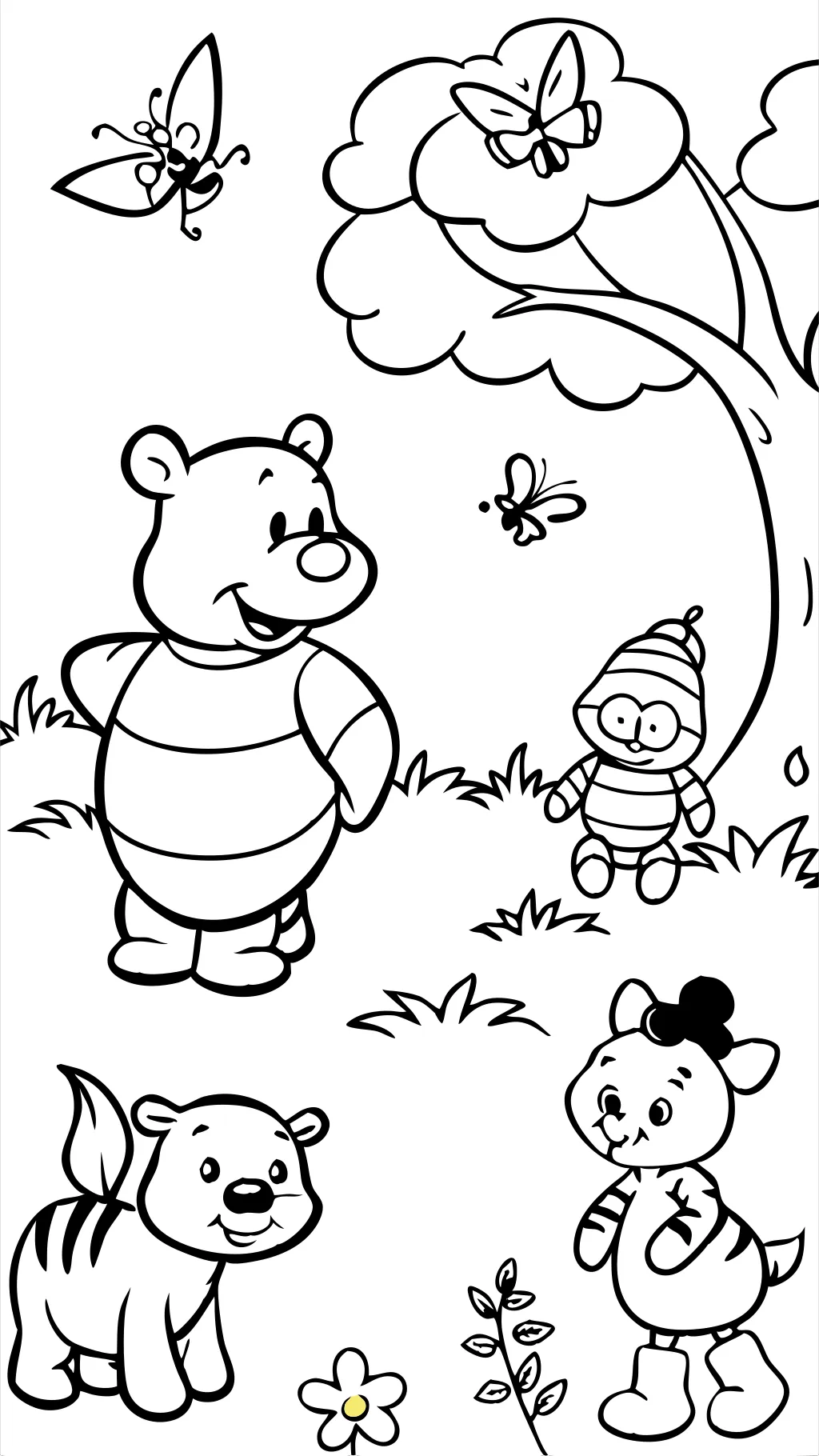 pooh printable coloring pages